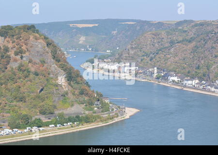 San Goarshausen, Germania - 15 settembre 2016 - St. Goar in tedesco valle del Reno Foto Stock