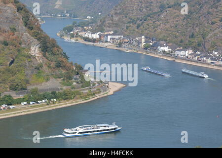 San Goarshausen, Germania - 15 settembre 2016 - St. Goar in tedesco valle del Reno Foto Stock