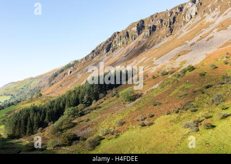 Craig Cwmrhwyddfor roccia nei pressi di Minffordd, Snowdonia National Park, North Wales, Regno Unito Foto Stock