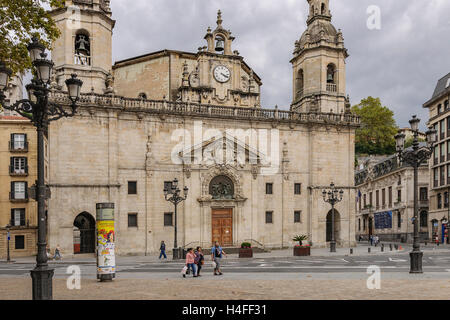 San Nicolas de Bari chiesa della città di Bilbao, Paesi Baschi, Spagna, Europa Foto Stock