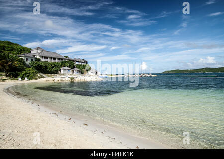 Vista del tramonto su English Harbour da Shirley Heights Foto Stock