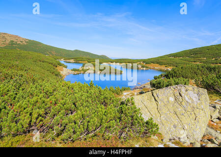 Splendido lago alpino in valle Gasienicowa nella stagione autunnale, Alti Tatra, Polonia Foto Stock