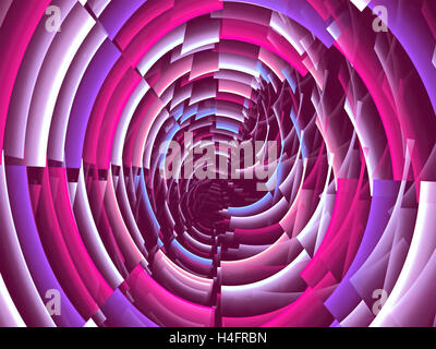 Abstract fractal tunnel - generati digitalmente immagine Foto Stock