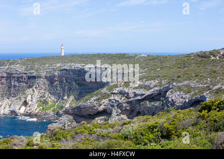 Cape du Couedic faro nel Parco Nazionale di Flinders Chase su Kangaroo Island,Sud Australia Foto Stock