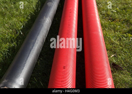 Plastica tubazioni acqua Foto Stock