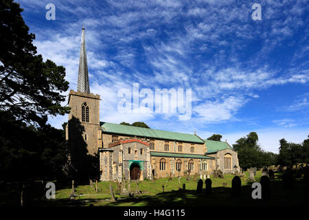 St Marys chiesa parrocchiale, Little Walsingham village, contea di Norfolk; Inghilterra; Regno Unito Foto Stock