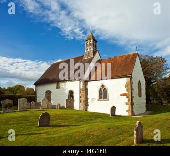 St Botolphs chiesa medievale, Hardham. Foto Stock