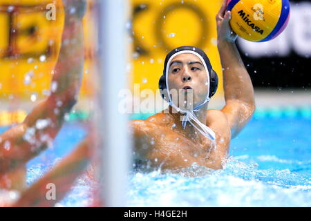 Tatsumi International Piscina, Tokyo, Giappone. 9 Ott, 2016. Yusuke Hashimoto (), 9 ottobre 2016 - Pallanuoto : La 92ma tutto il Giappone Pallanuoto campionato, gli uomini per il terzo posto di match tra Nippon Sport Scienza Università 20-10 Waseda University a Tatsumi International Piscina, Tokyo, Giappone. © AFLO SPORT/Alamy Live News Foto Stock