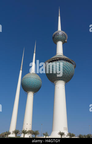 Torri del Kuwait. Foto Stock