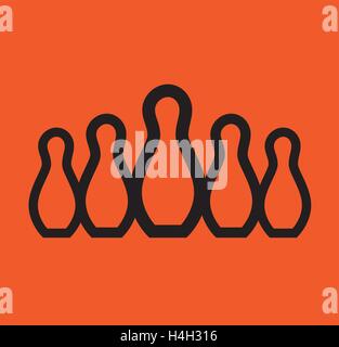 Bowling Design Concept. AI 10 supportato. Illustrazione Vettoriale