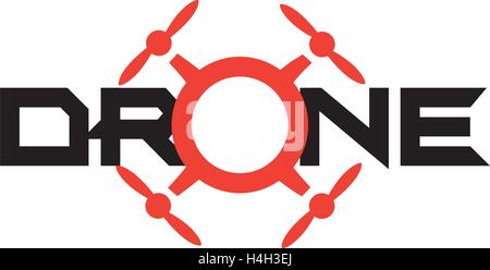 Logo Drone Concept Design. AI 10 supportato. Illustrazione Vettoriale