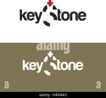 Keystone Concept Design. AI 10 supportato. Illustrazione Vettoriale