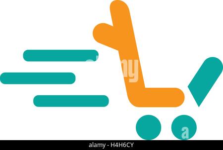 Icona del carrello Concept Design. AI 8 supportato. Illustrazione Vettoriale