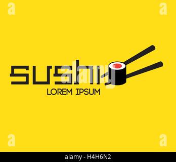Il logo di sushi Concept Design. AI 8 supportato. Illustrazione Vettoriale