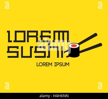 Il logo di sushi Concept Design. AI 8 supportato. Illustrazione Vettoriale