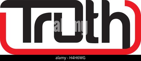 Verità Logo Design Concept, AI 10 supportato. Illustrazione Vettoriale
