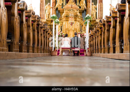 Matrimonio in chiesa Foto Stock