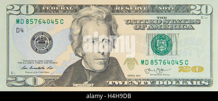 Venti dollaro americano Bill Foto Stock
