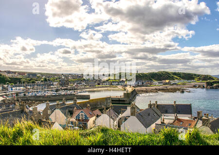 Findochty Harbour, Scozia Foto Stock