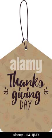 La Giornata del ringraziamento etichetta Illustrazione Vettoriale