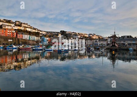 Brixham; porto; Devon, Regno Unito Foto Stock