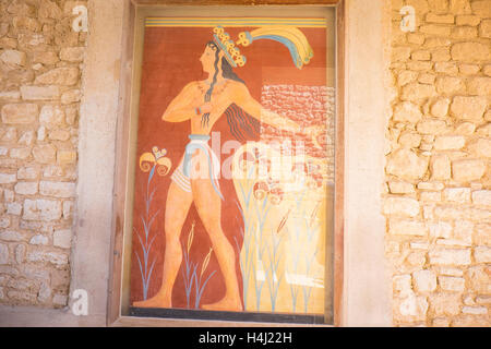 Knossos la maggior età del Bronzo sito archeologico in Creta ed è considerato più vecchio d'Europa city Foto Stock