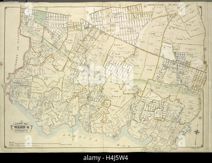 Queens, Vol. 1, doppia piastra pagina n. 17; parte del Ward 4; Giamaica; mappa delimitata da Liberty Ave., Rockaway Turnpike Foto Stock