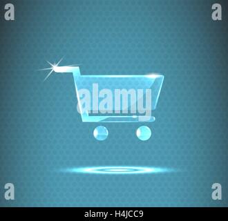 Bicchiere icona del carrello Illustrazione Vettoriale