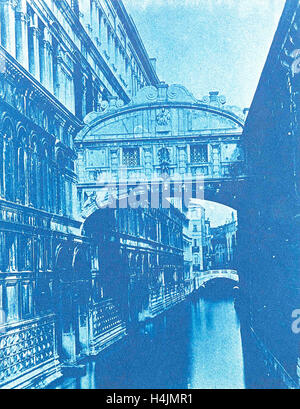 Ponte dei Sospiri, il Ponte dei Sospiri, Veneto, Italia, anonimo, c. 1900 - c. 1925, Cyanotype Foto Stock