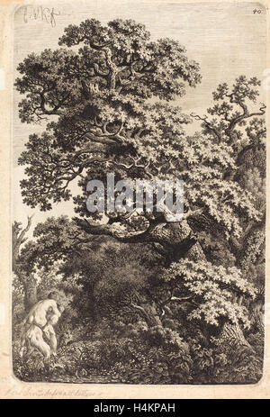 Carl Wilhelm Kolbe (tedesco, 1759 - 1835), il satiro e la ninfa in una palude, 1790s, di attacco su cui la carta Foto Stock