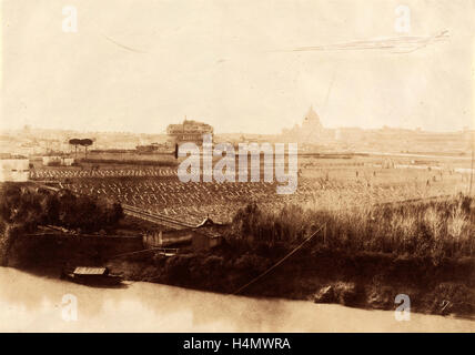 Giacomo Caneva, vista di Roma, Italiano, 1812-1813 - 1865, 1857, salate della carta da stampa negativa della carta Foto Stock