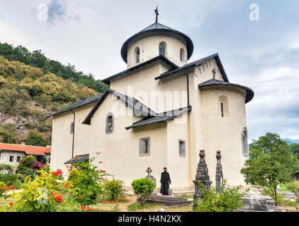 Assunzione di Maria la Chiesa al Monastero di Moraca, serbo-ortodossa, in Kolasin, Montenegro Foto Stock
