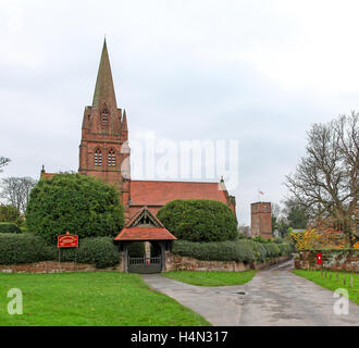 San Bartolomeo del Thurstaston Chiesa Penisola Wirral Merseyside North West England Regno Unito Foto Stock