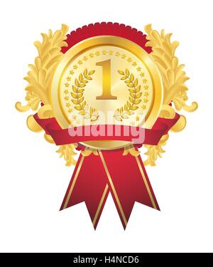 Miglior venditore di badge d'Oro Illustrazione Vettoriale