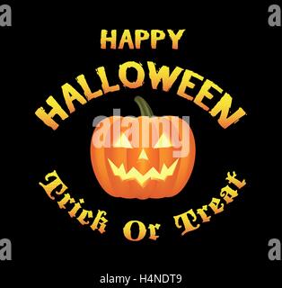 Felice zucche di Halloween logo Illustrazione Vettoriale