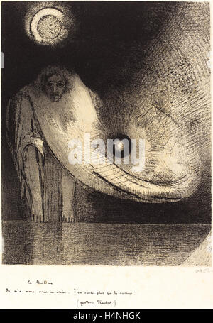 Odilon Redon (francese, 1840 - 1916), Le Buddha, 1895, litografia Foto Stock