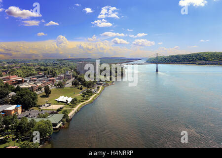 Fiume Hudson Poughkeepsie New York Foto Stock