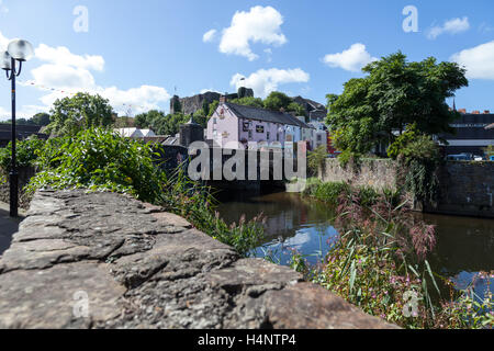 Haverfordwest Town Center, Pembrokeshire, Wales, Regno Unito Foto Stock
