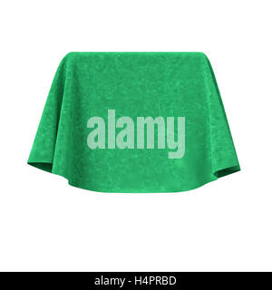 Box ricoperti di velluto rosso tessuto. Foto Stock