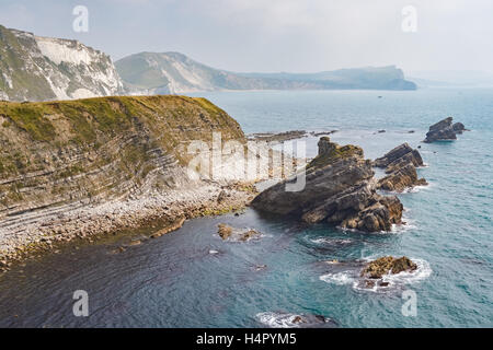 Mupe Bay nei pressi di Lulworth nel Dorset England Regno Unito Regno Unito Foto Stock