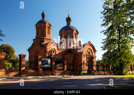Bialowieza-Orthodox chiesa di San Nicola dal 1895, Polonia Foto Stock