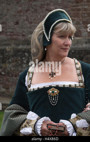 La rievocazione medievale evento presso il Berkeley Castle nel Gloucestershire,Inghilterra Foto Stock