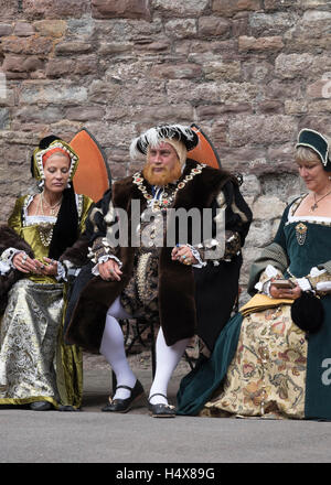 La rievocazione medievale evento presso il Berkeley Castle nel Gloucestershire,Inghilterra Foto Stock