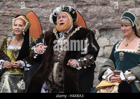 La rievocazione medievale evento presso il Berkeley Castle nel Gloucestershire,Inghilterra Foto Stock