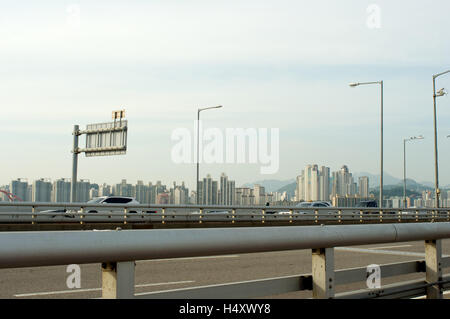 Fiume Hangang a Seoul in estate in Corea Foto Stock