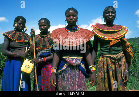 Pokot ragazze, Kenya Foto Stock