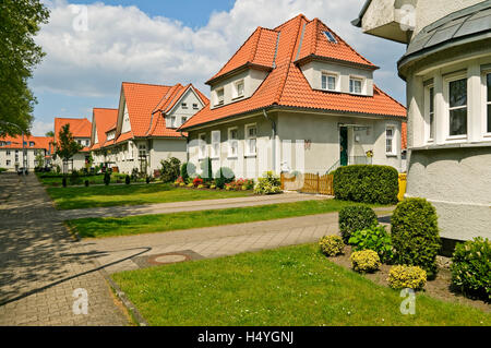 Welheim sobborgo giardino, alloggiamento industriale tenuta da 1914-23, Bottrop, la zona della Ruhr, Renania settentrionale-Vestfalia Foto Stock