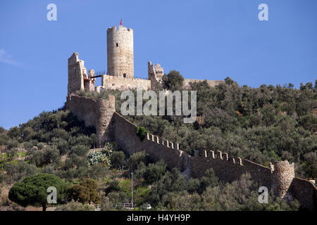 Il Castell, Castello, Noli, Riviera Ligure, Liguria, Italia, Europa Foto Stock