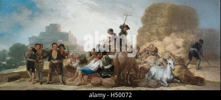 Francisco de Goya y Lucientes (1746-1828), estate 1786. La era o El verano Olio su c Foto Stock