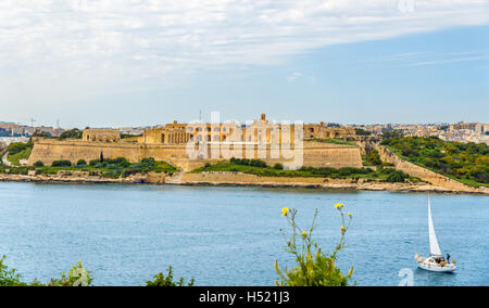Vista di Fort Manoel vicino a La Valletta - Malta Foto Stock